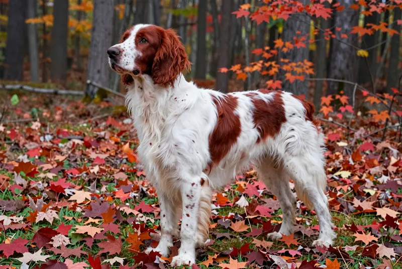 setter irlandais rouge et blanc